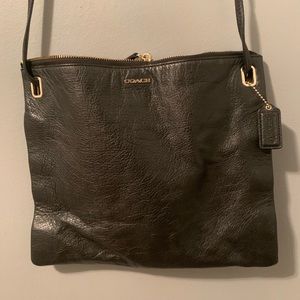 COACH Black Leather Crossbody Purse
